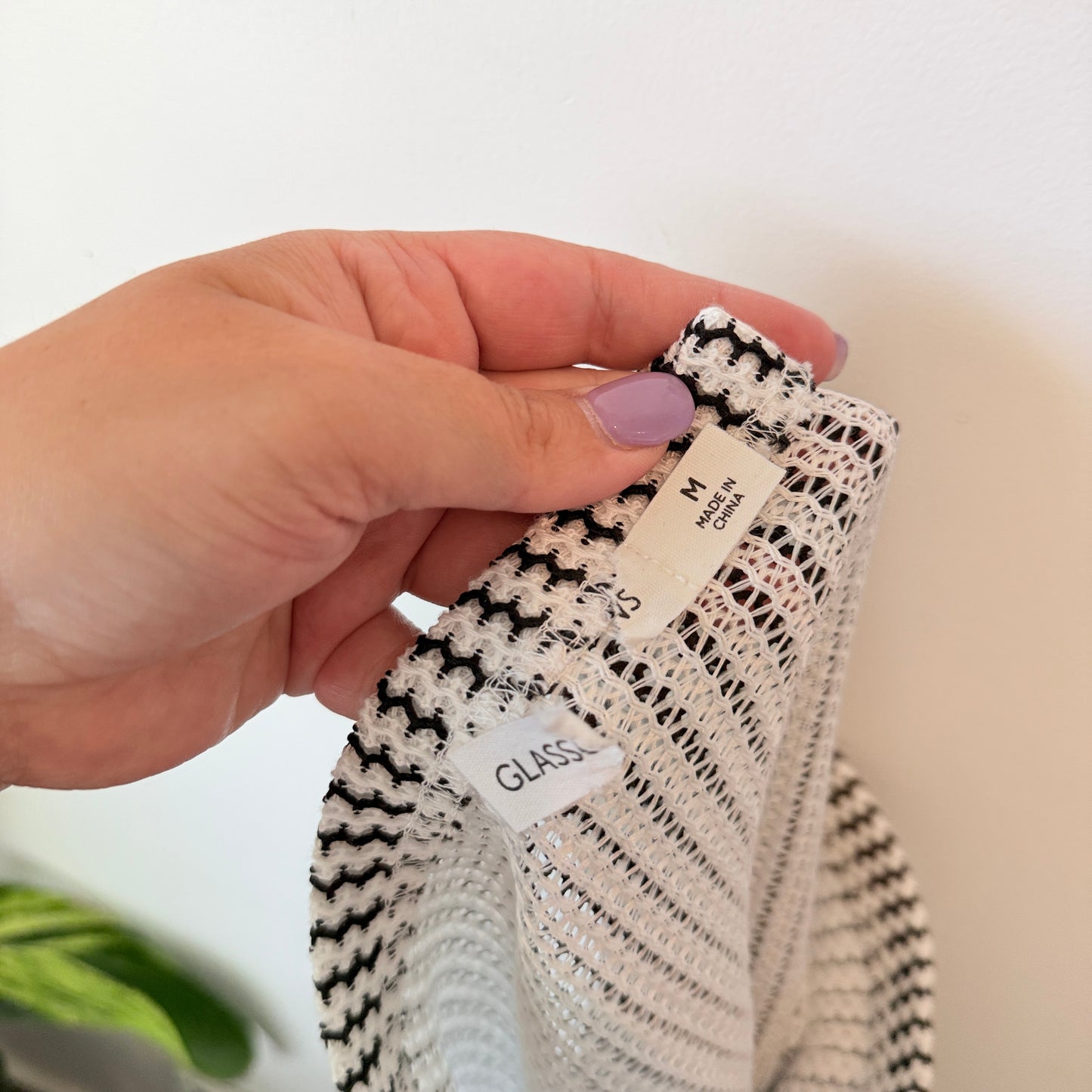 Glassons Black & White Knit Mini Skirt – Size M