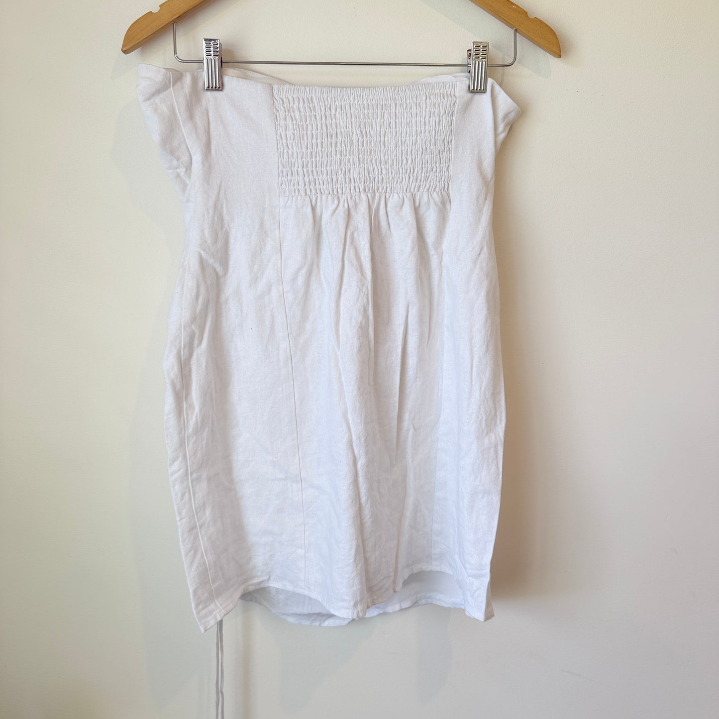 Glassons White Smocked Tube Dress – Size M