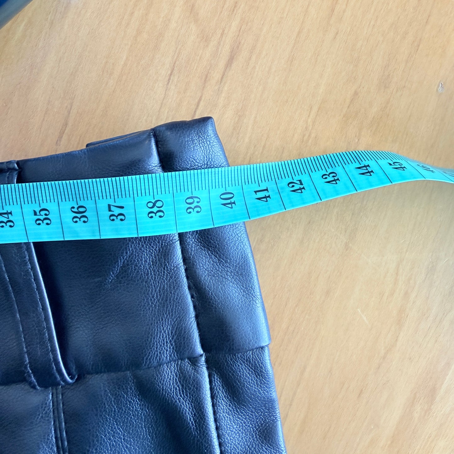 Glassons Black Pleated Faux Leather Skirt – Size 10