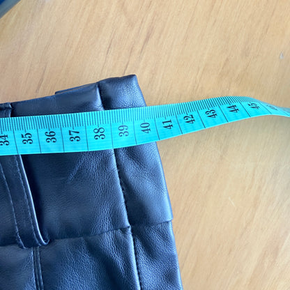 Glassons Black Pleated Faux Leather Skirt – Size 10