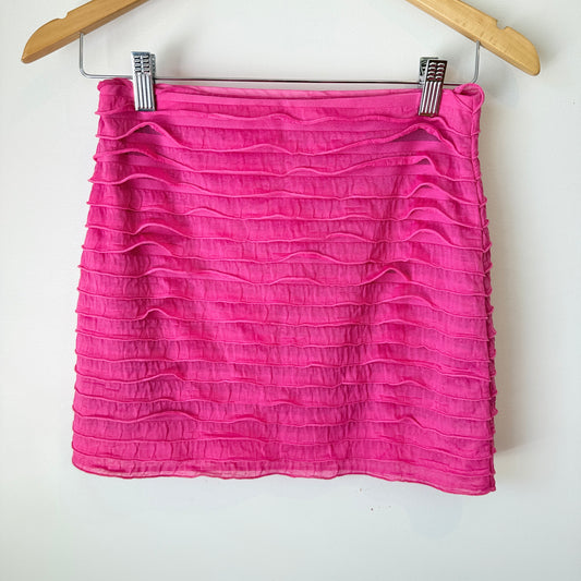 Glassons Pink Textured Mini Skirt – Size M