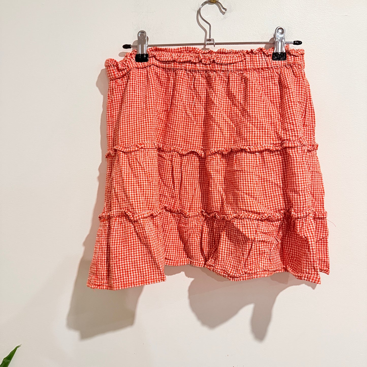 Glassons Size 12 Gingham Tiered Picnic Skirt