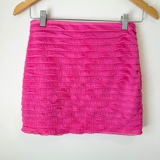 Glassons Pink Textured Mini Skirt – Size M