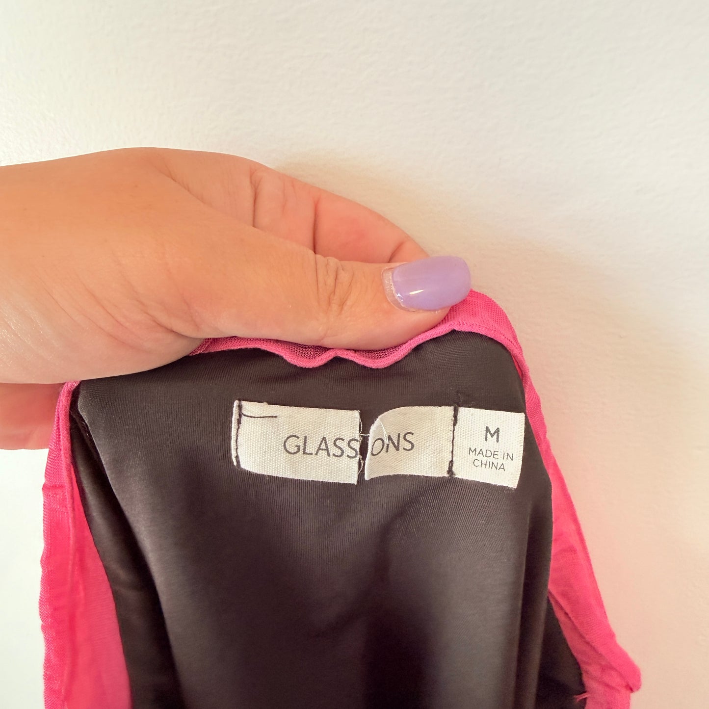 Glassons Pink Textured Mini Skirt – Size M