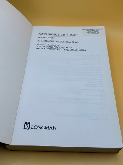 Mechanics of Flight (10th Edition) by A. C. Kermode