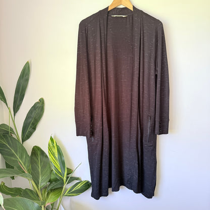 Virtuelle Size XS Black Viscose Cardigan Duster