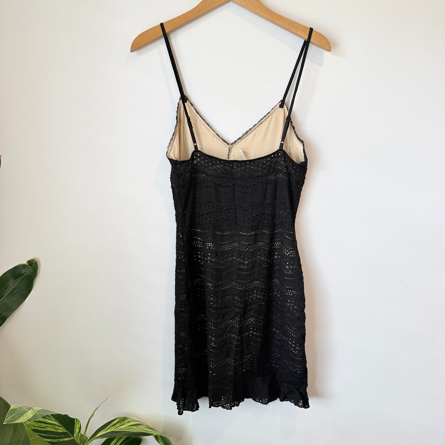 Glassons Black Lace Slip Dress Size M