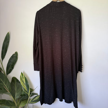 Virtuelle Size XS Black Viscose Cardigan Duster