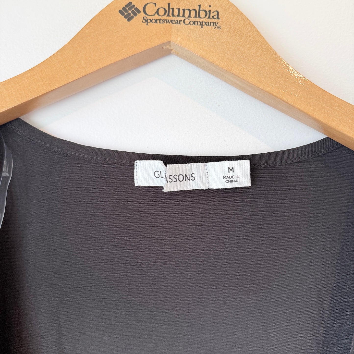 Glassons Black Cut-Out Hook Detail Top Size M