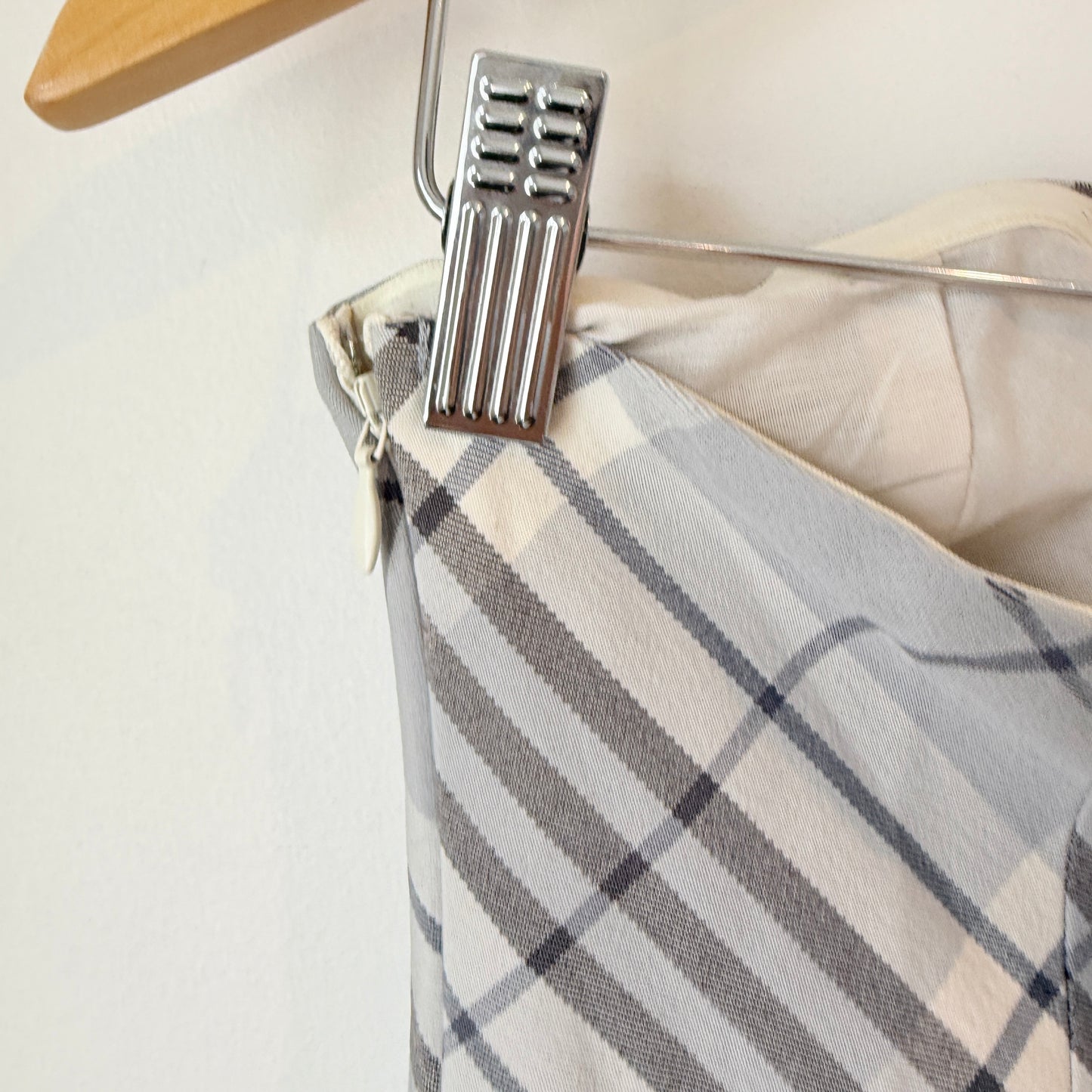 Glassons Grey Check Strapless Pleated Dress Size 10