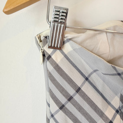 Glassons Grey Check Strapless Pleated Dress Size 10