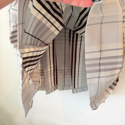 Glassons Grey Check Strapless Pleated Dress Size 10