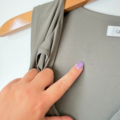 Glassons Taupe Sleeveless Tie-Front Dress Size M