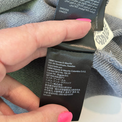 H&M Size S Lazy Wave Surf Shack Washed Black Cropped Top