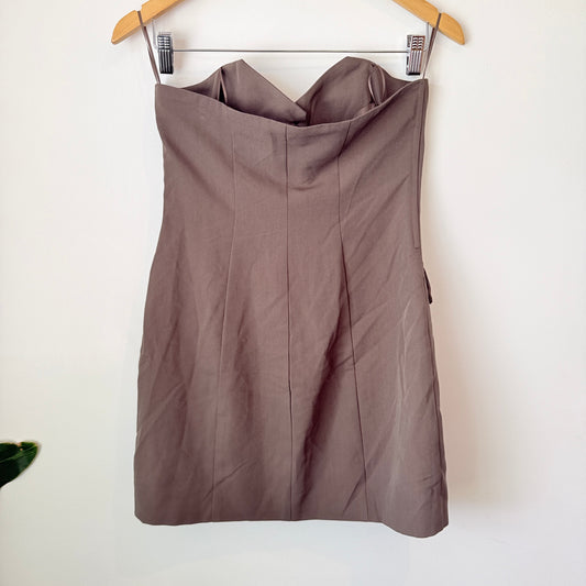 Glassons Button-Front Strapless Dress Size 8