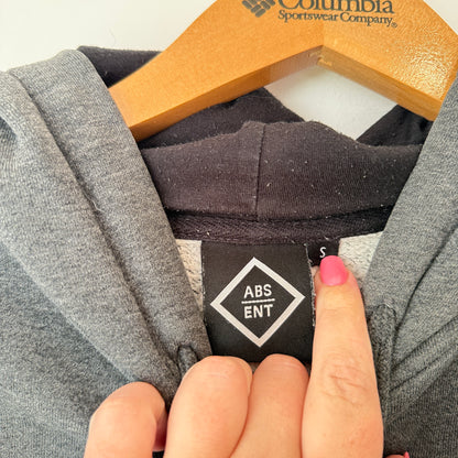 Absent Size S Gray Hooded Sweatshirt
