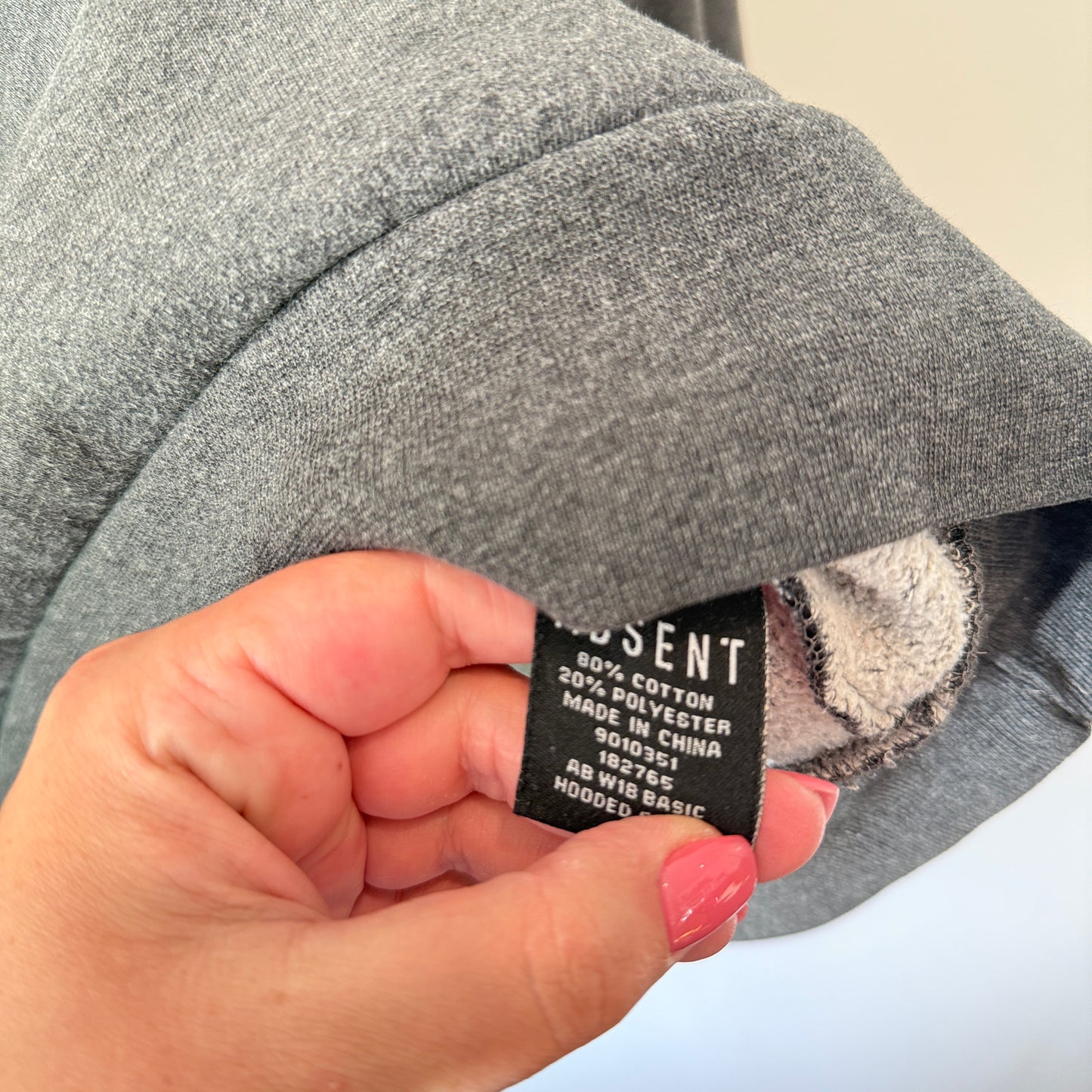 Absent Size S Gray Hooded Sweatshirt