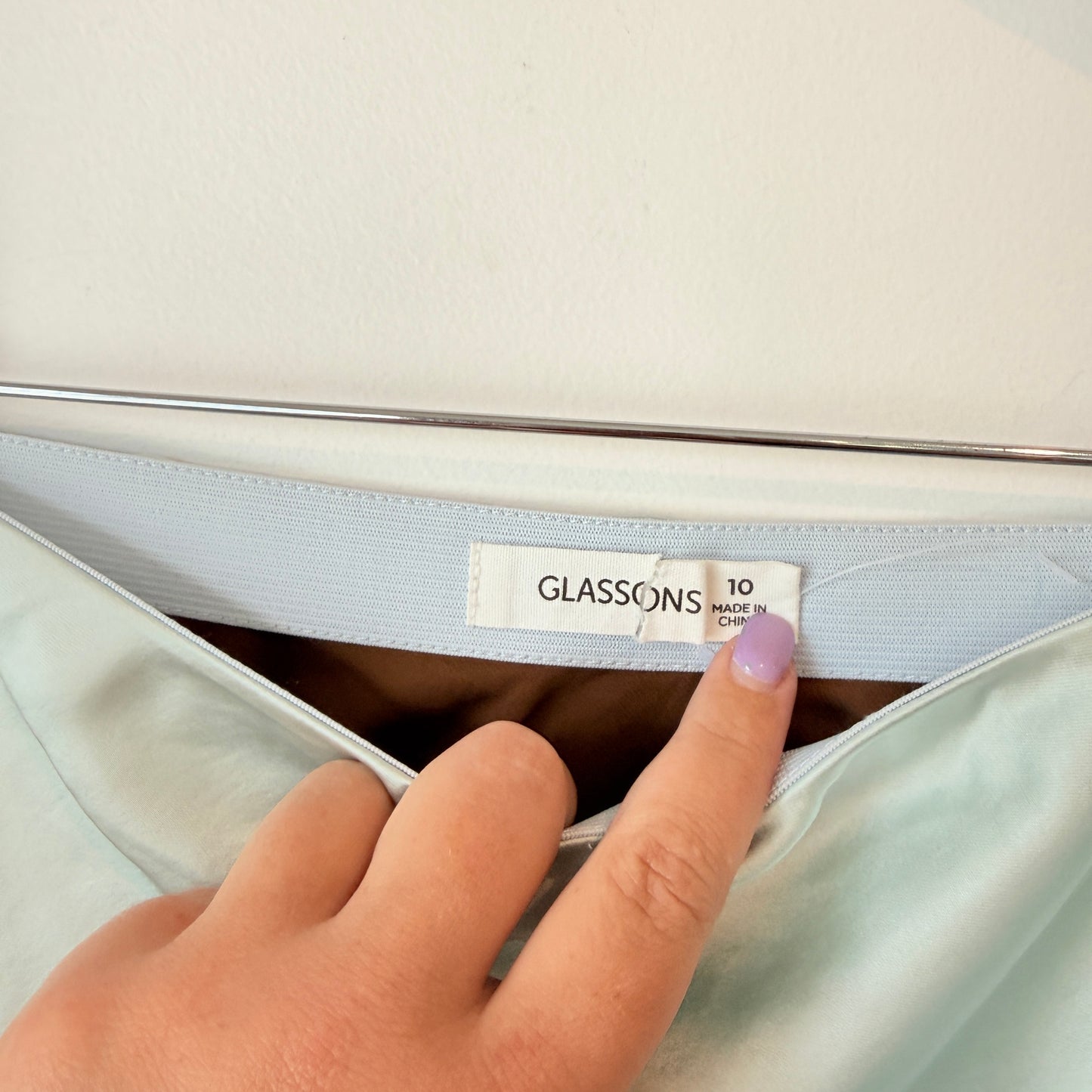 Glassons Midi Skirt Contrast Hem Size 10