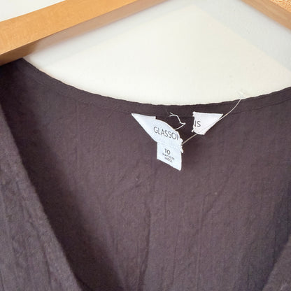 Glassons Charcoal Textured Oversized Tiered Smock Dress Size 10