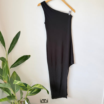 Glassons One-Shoulder Mesh Maxi Dress – Size M