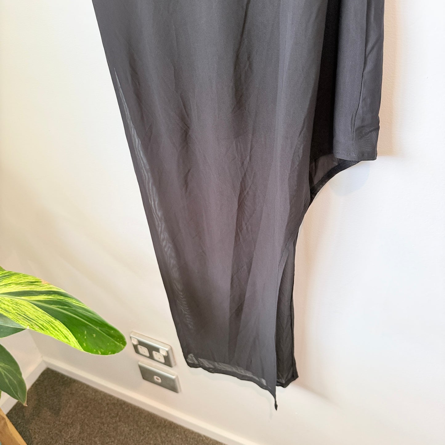 Glassons One-Shoulder Mesh Maxi Dress – Size M