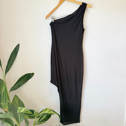 Glassons One-Shoulder Mesh Maxi Dress – Size M