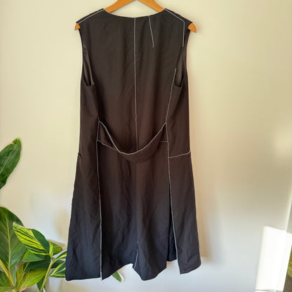 Portmans Size 10 Black Longline Sleeveless Blazer Vest