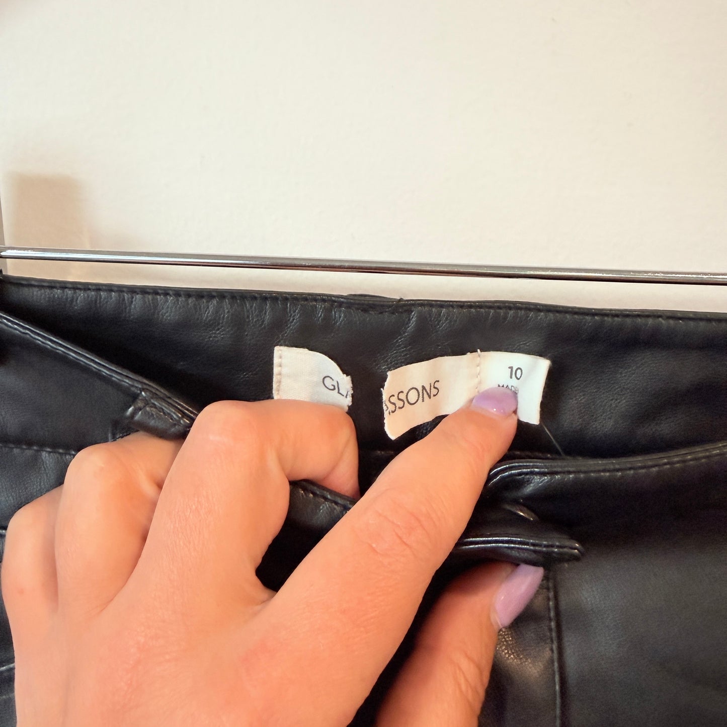 Glassons Faux Leather Mini Skirt – Size 10