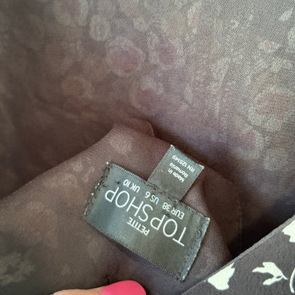 Topshop Size 6 Patchwork Floral Romper Jumpsuit – Cut-Out Back