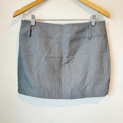 Glassons Grey Zip-Front Mini Skirt – Size 10