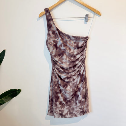 Glassons One-Shoulder Ruched Mini Dress – Size M