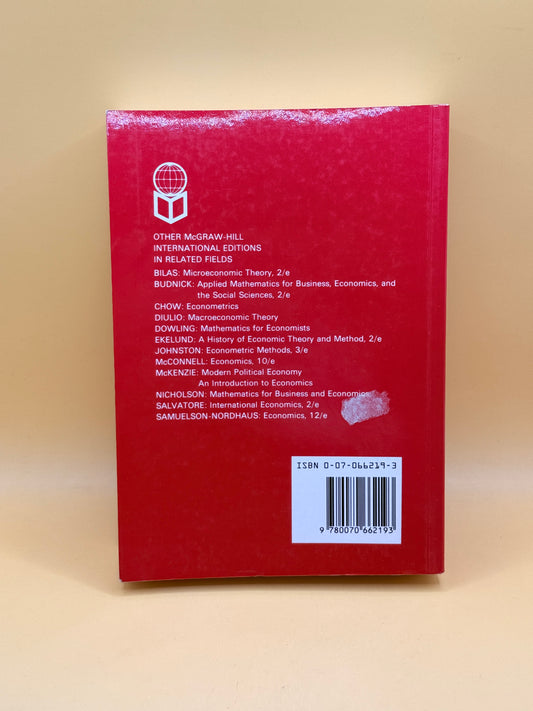 Fundamental Methods of Mathematical Economics (3rd Edition) by Alpha C. Chiang