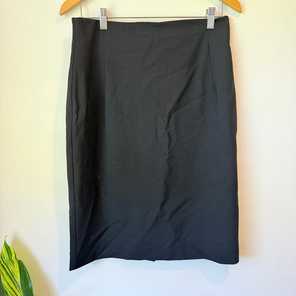 Witchery Size 12 Black Wool Blend Pencil Skirt