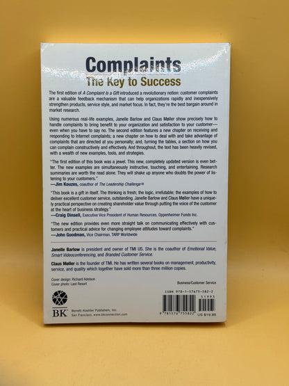 A Complaint Is a Gift (2nd Edition) by Janelle Barlow & Claus Møller