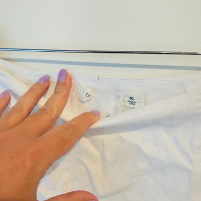 Glassons White Wrap-Style Maxi Skirt with Tie Detail Size 10