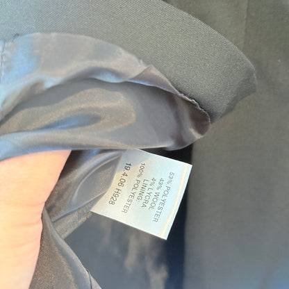 Witchery Size 12 Black Wool Blend Pencil Skirt