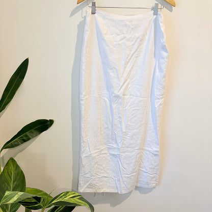 Glassons White Wrap-Style Maxi Skirt with Tie Detail Size 10