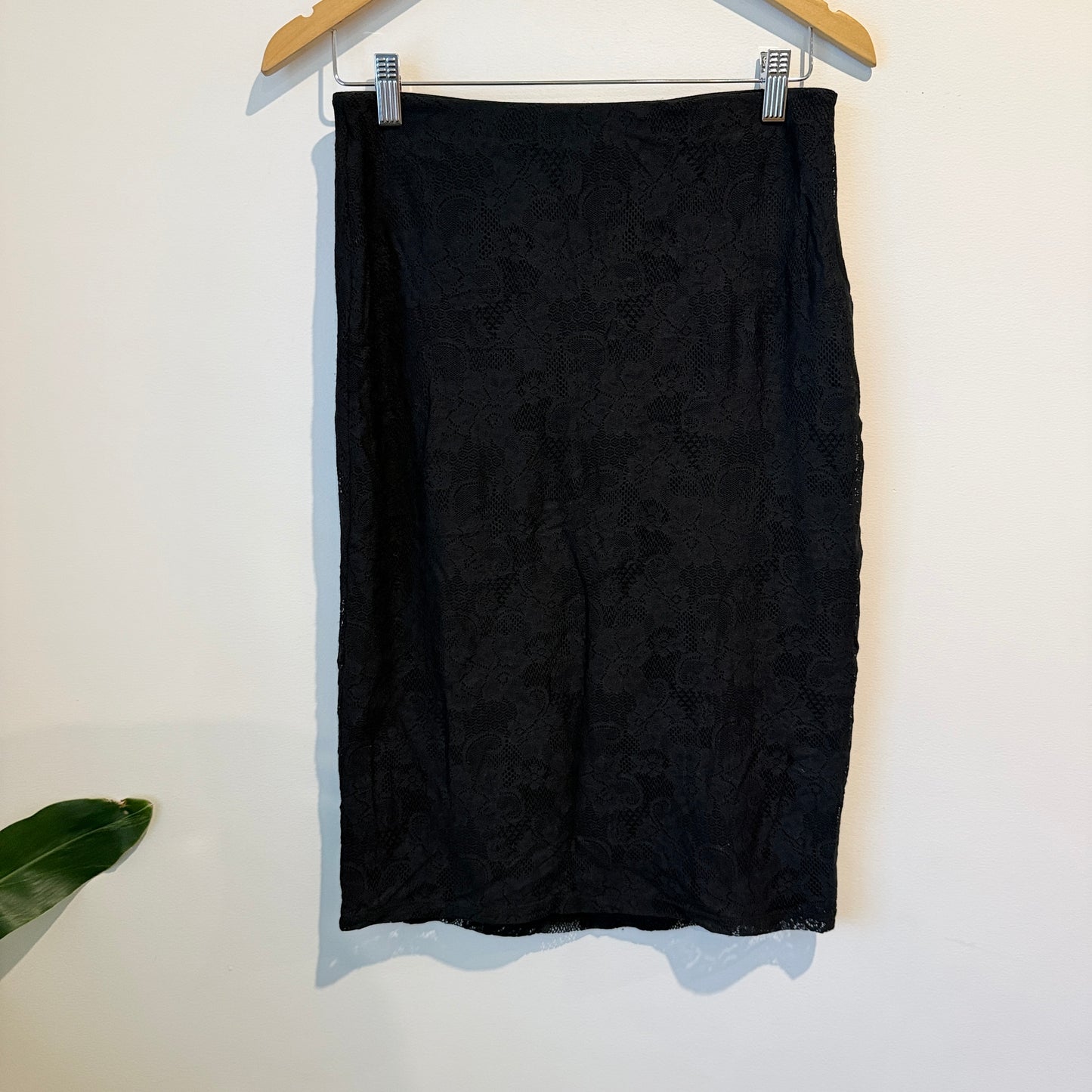 Glassons Black Lace Midi Skirt Size M