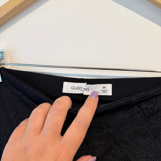 Glassons Black Lace Midi Skirt Size M