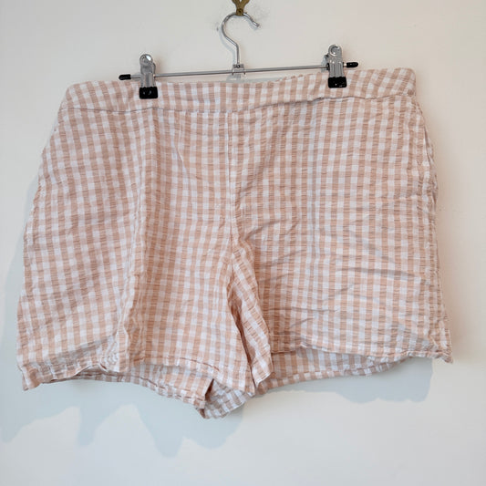 Brand Unknown Size Waist 92cm White Gingham Check Shorts