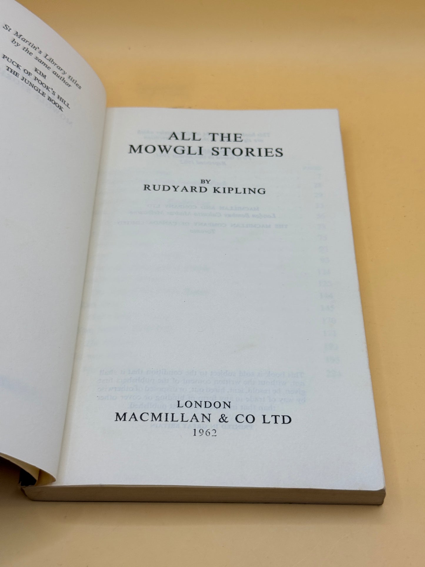 All the Mowgli Stories by Rudyard Kipling (1962 Macmillan Edition)