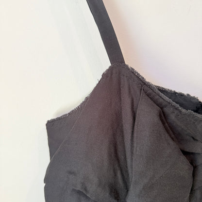 Country Road Size 14 Black Silk / Cotton Mini Dress