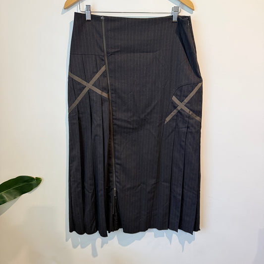 Ovation Size 14 Black A-Line Midi Skirt