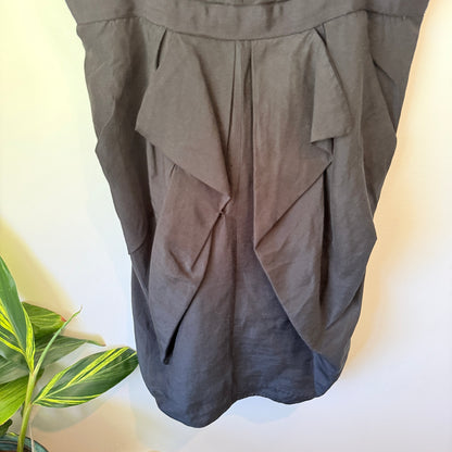 Country Road Size 14 Black Silk / Cotton Mini Dress