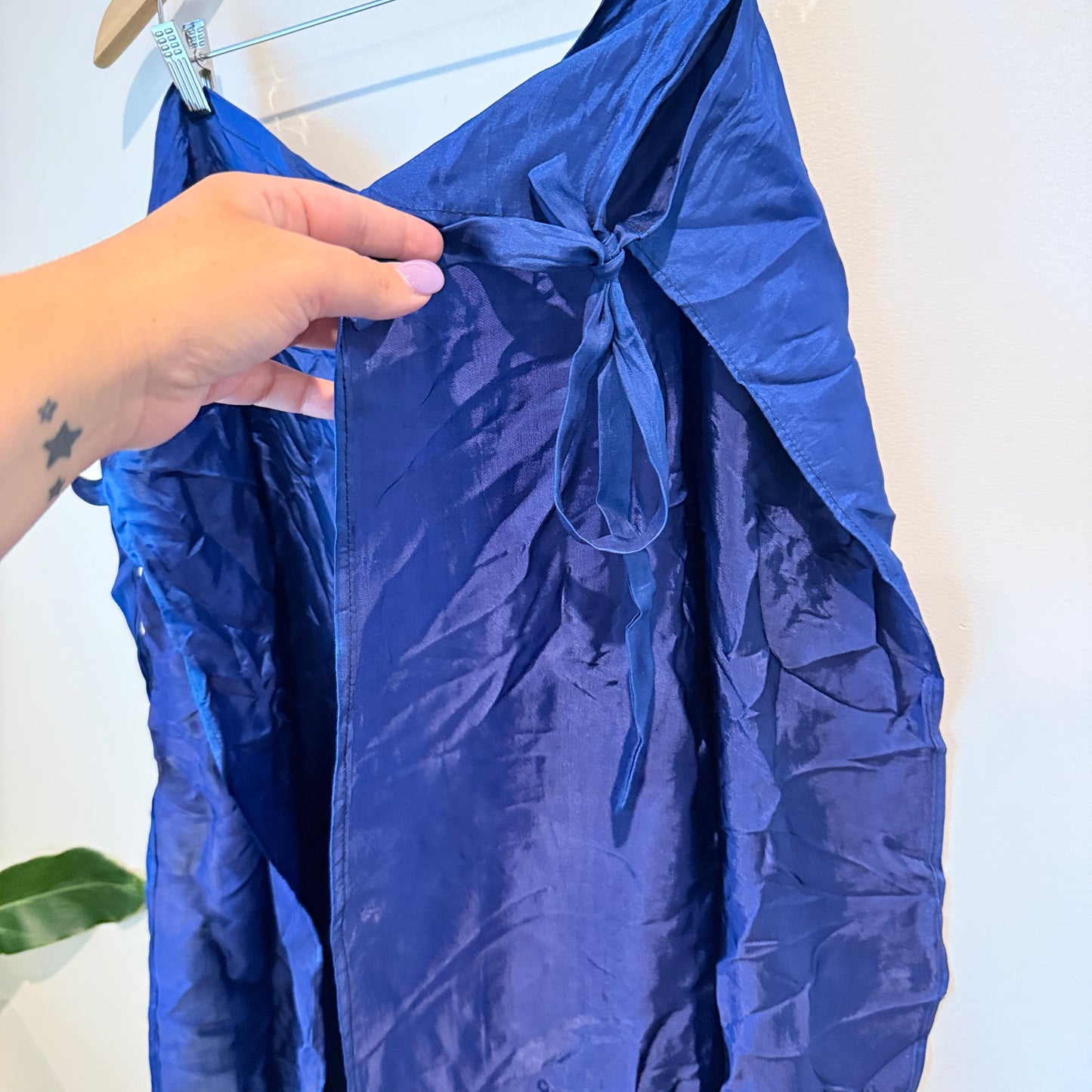 Pink Silk Size XL Leg Wrap Pants