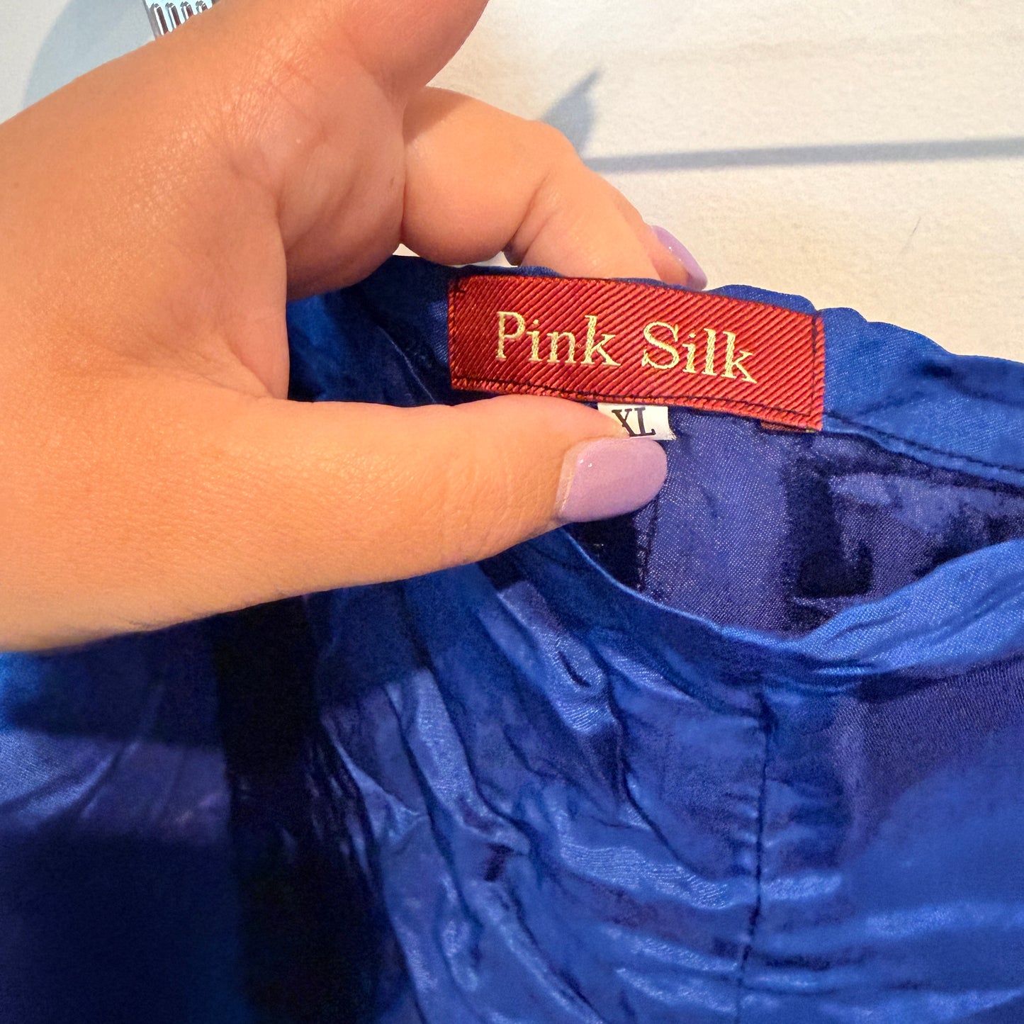 Pink Silk Size XL Leg Wrap Pants