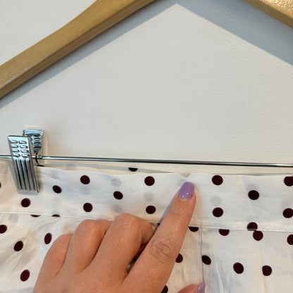 SIR Size 0 Polka Dot 100% Silk Ruffle Shorts