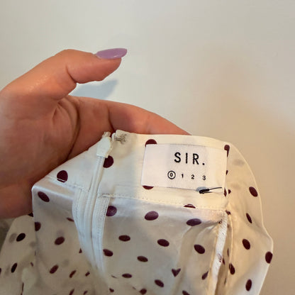 SIR Size 0 Polka Dot 100% Silk Ruffle Shorts