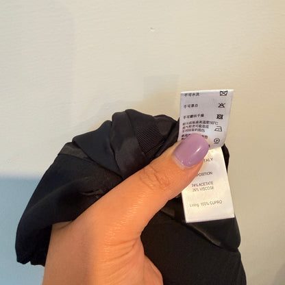 Shanghai Tang Size 44 Black Faux Wrap Skirt