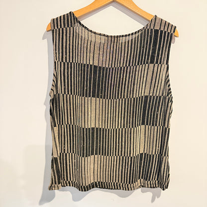 Noni Size U/Arm 54cm Black & Gold Metallic Cardigan and Under Top